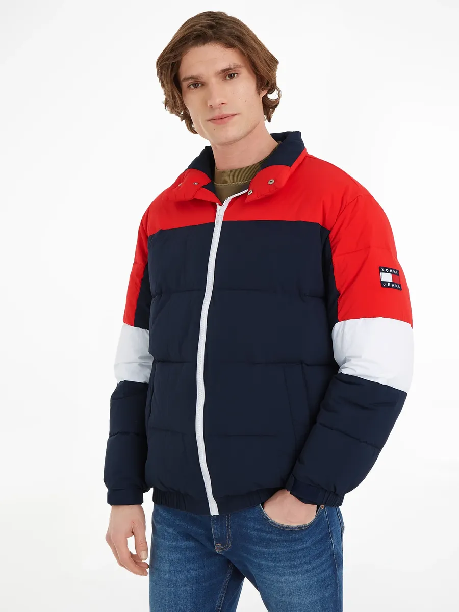 

Стеганая куртка Tommy Jeans "TJM RWB COLORBLOCK PUFFER", цвет Desert Sky