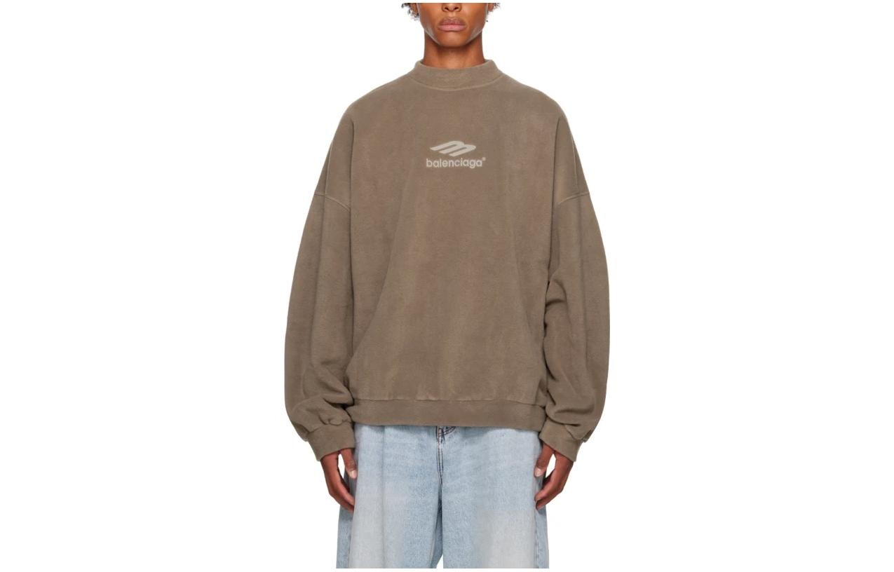 

Толстовка мужская серо-коричневая Balenciaga, коричневый