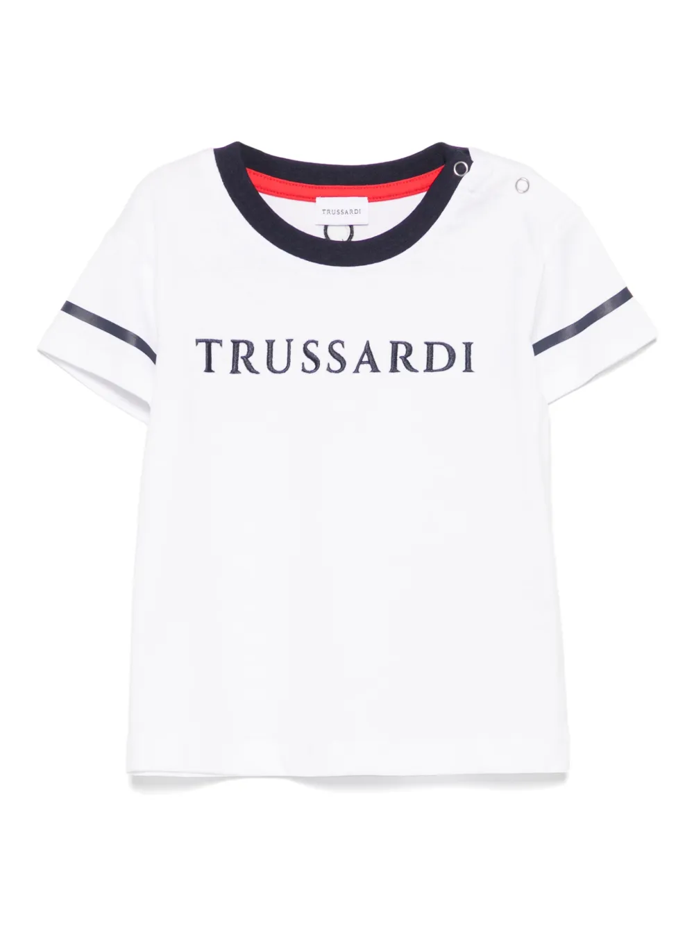 

Футболка с вышитым логотипом TRUSSARDI JUNIOR, белый