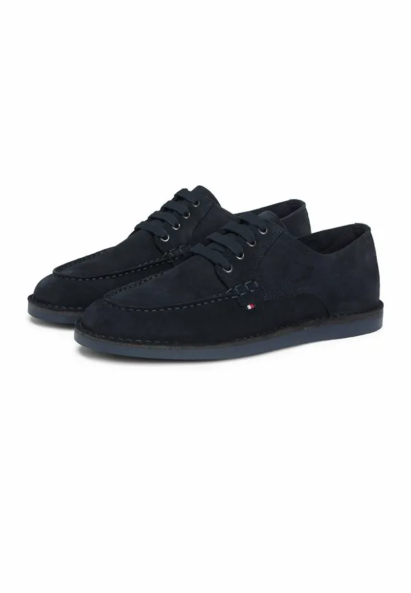 Повседневные туфли дерби из замши на шнуровке Tommy Hilfiger, Navy Blue — фото 2
