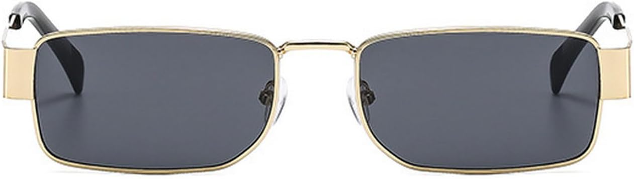 

Laureles Модные винтажные солнцезащитные очки в квадратной металлической оправе для женщин, ретро прямоугольные солнцезащитные очки для мужчин, панк, женские и мужские, C2