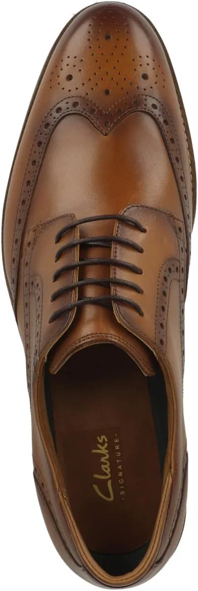Мужские туфли на шнуровке Clarks Craft Remi Tip, Brown Tan — фото 2