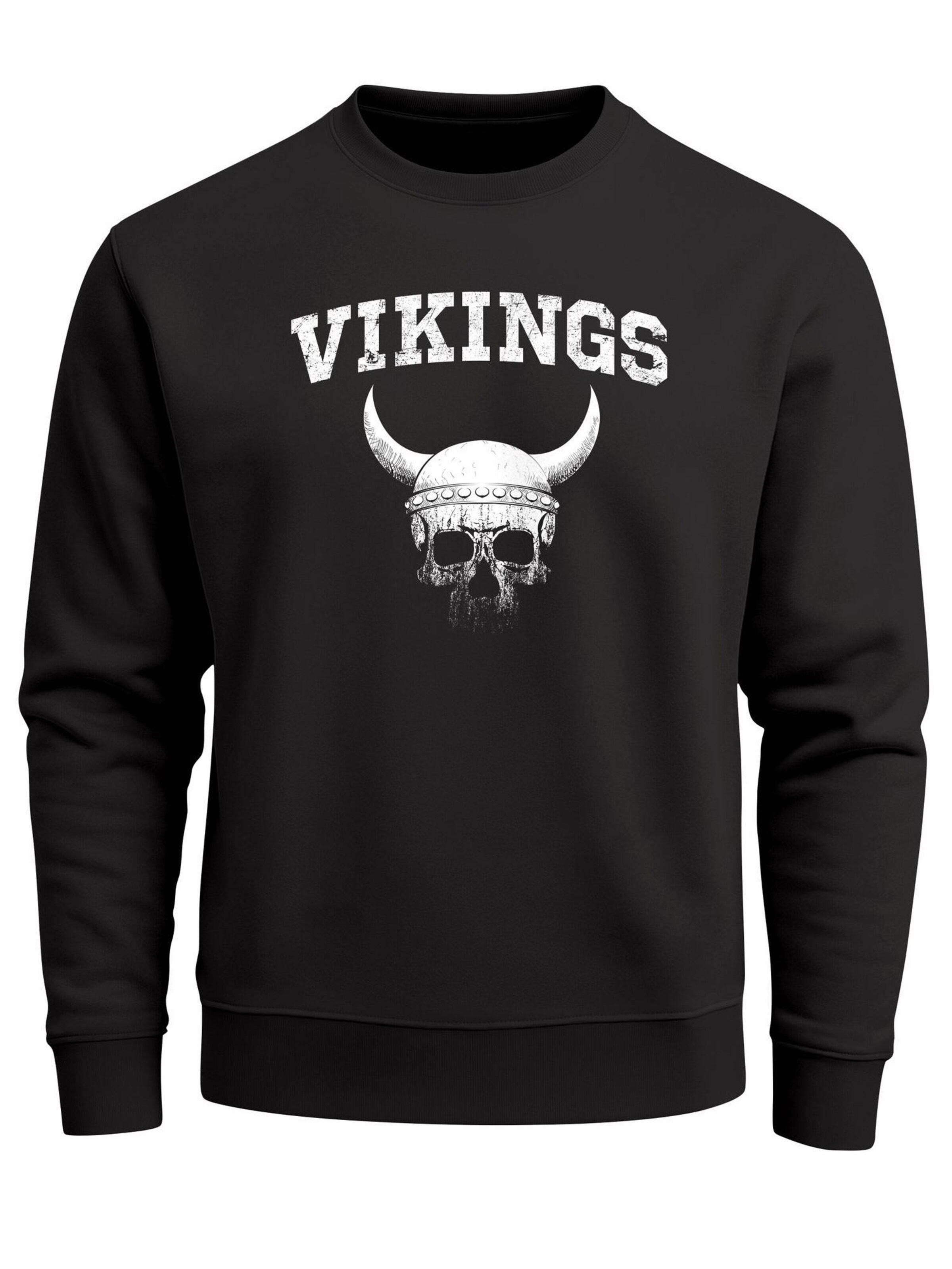 

Neverless Свитшот 'vikings' в черном цвете