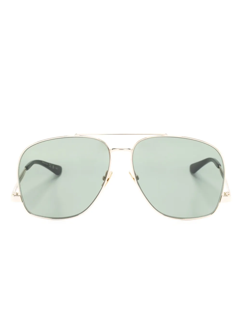 

Солнцезащитные очки Leon в массивной оправе Saint Laurent Eyewear, зеленый