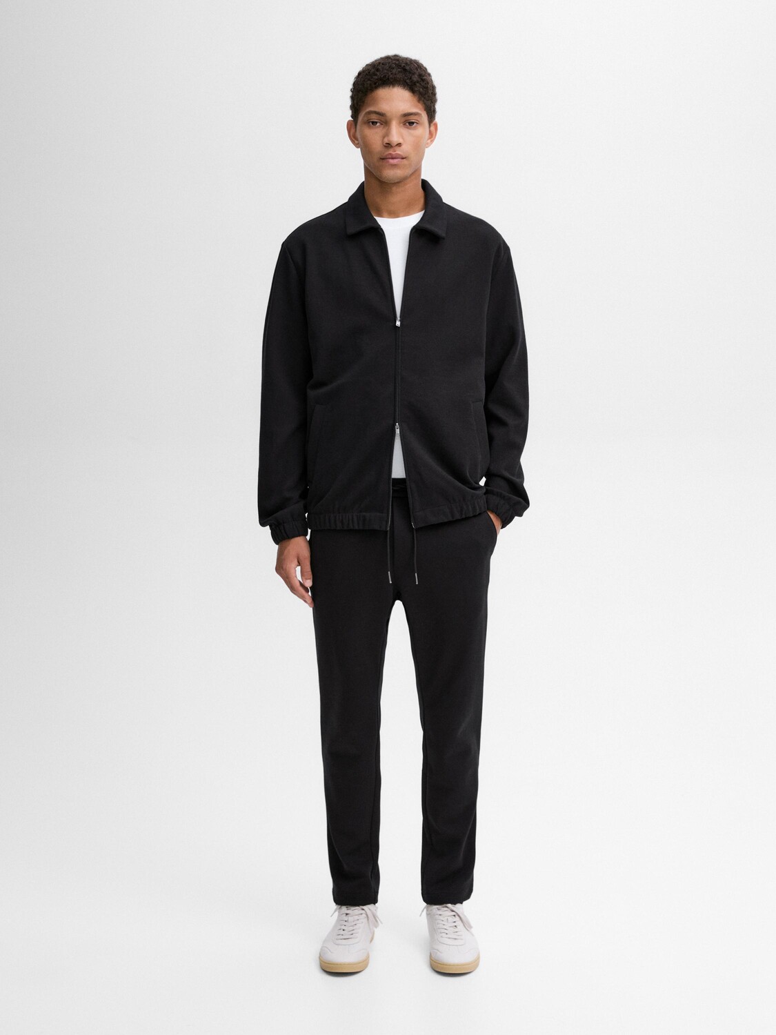 

Куртка-бомбер с эластичной отделкой Massimo Dutti, синий