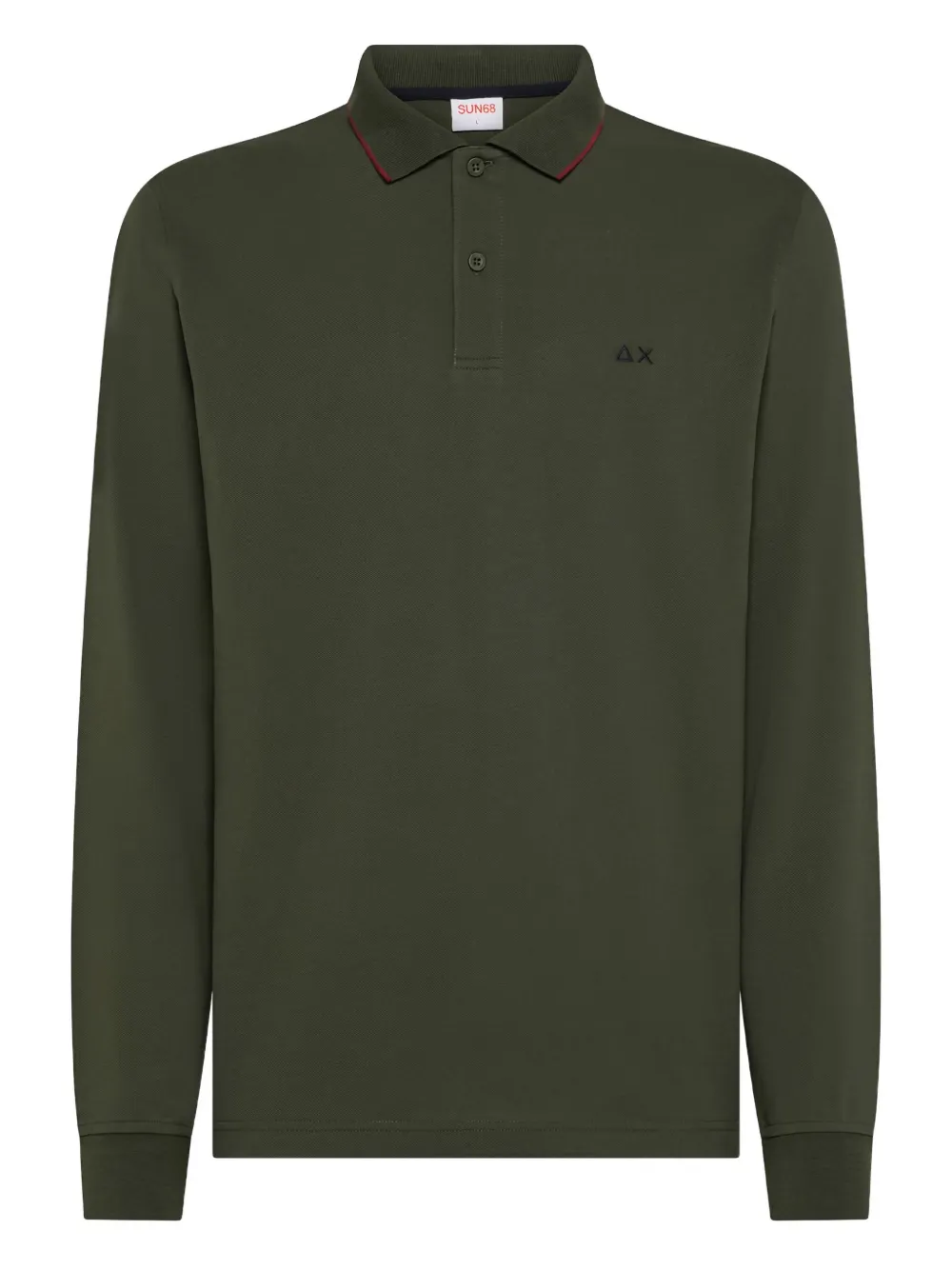

Поло с длинными рукавами и логотипом Sun67, зеленый