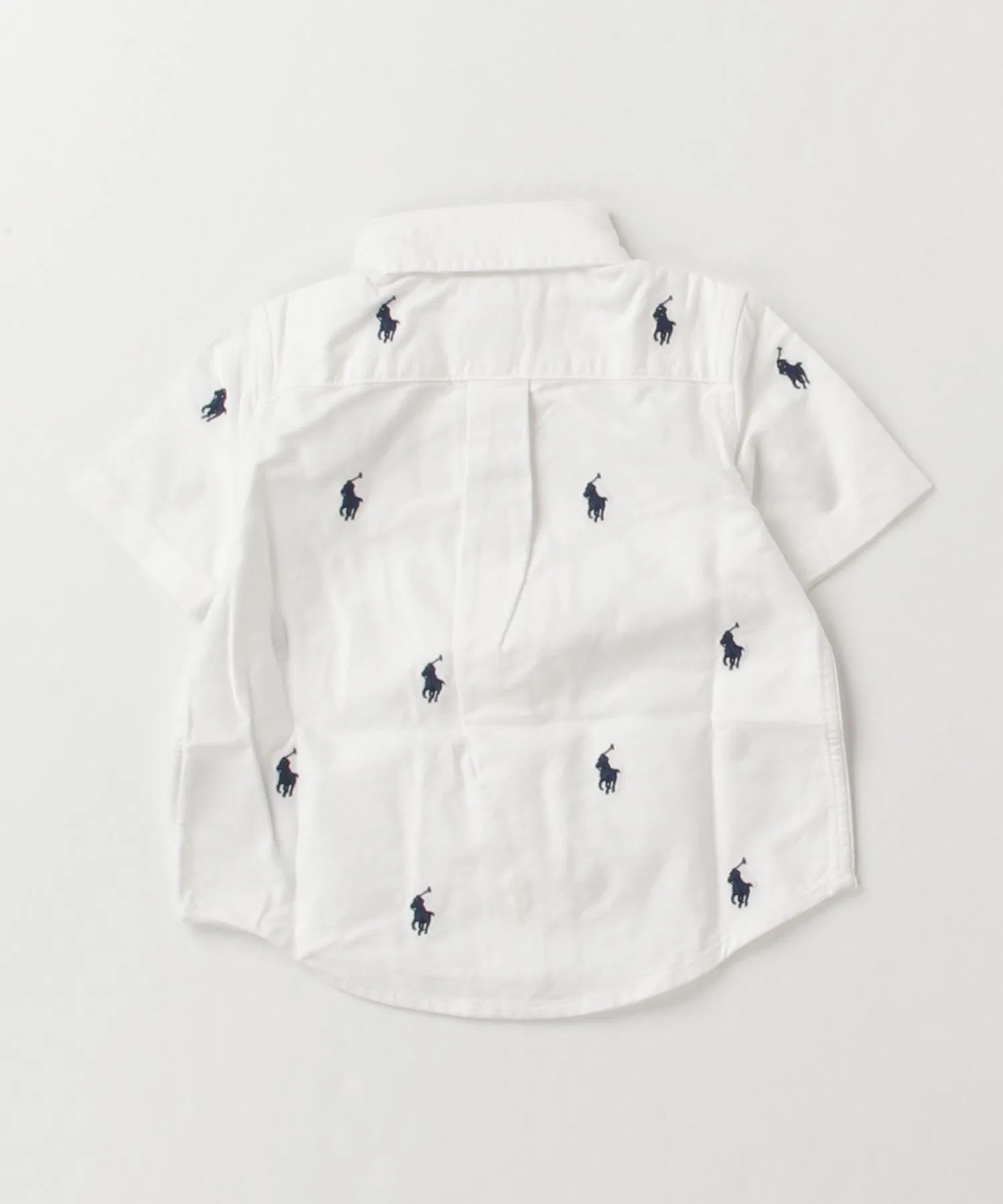 Детская хлопковая рубашка-поло с вышивкой POLO RALPH LAUREN CHILDRENSWEAR белая — фото 4