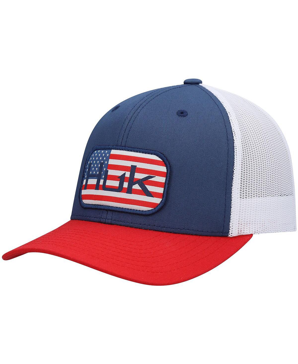 

Мужская синяя кепка с цветными блоками Americana Trucker Snapback Huk