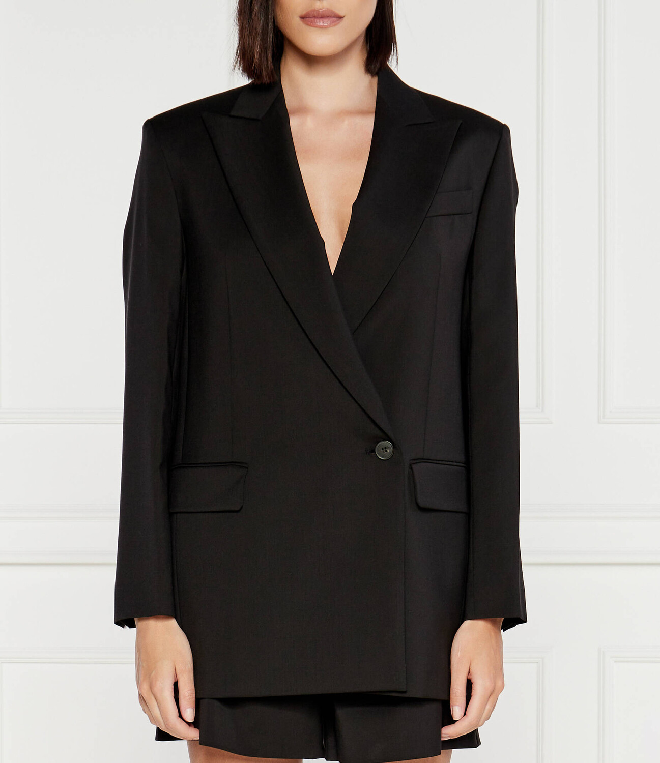 

Шерстяная куртка Weekend MaxMara elegante Slim Fit, черный