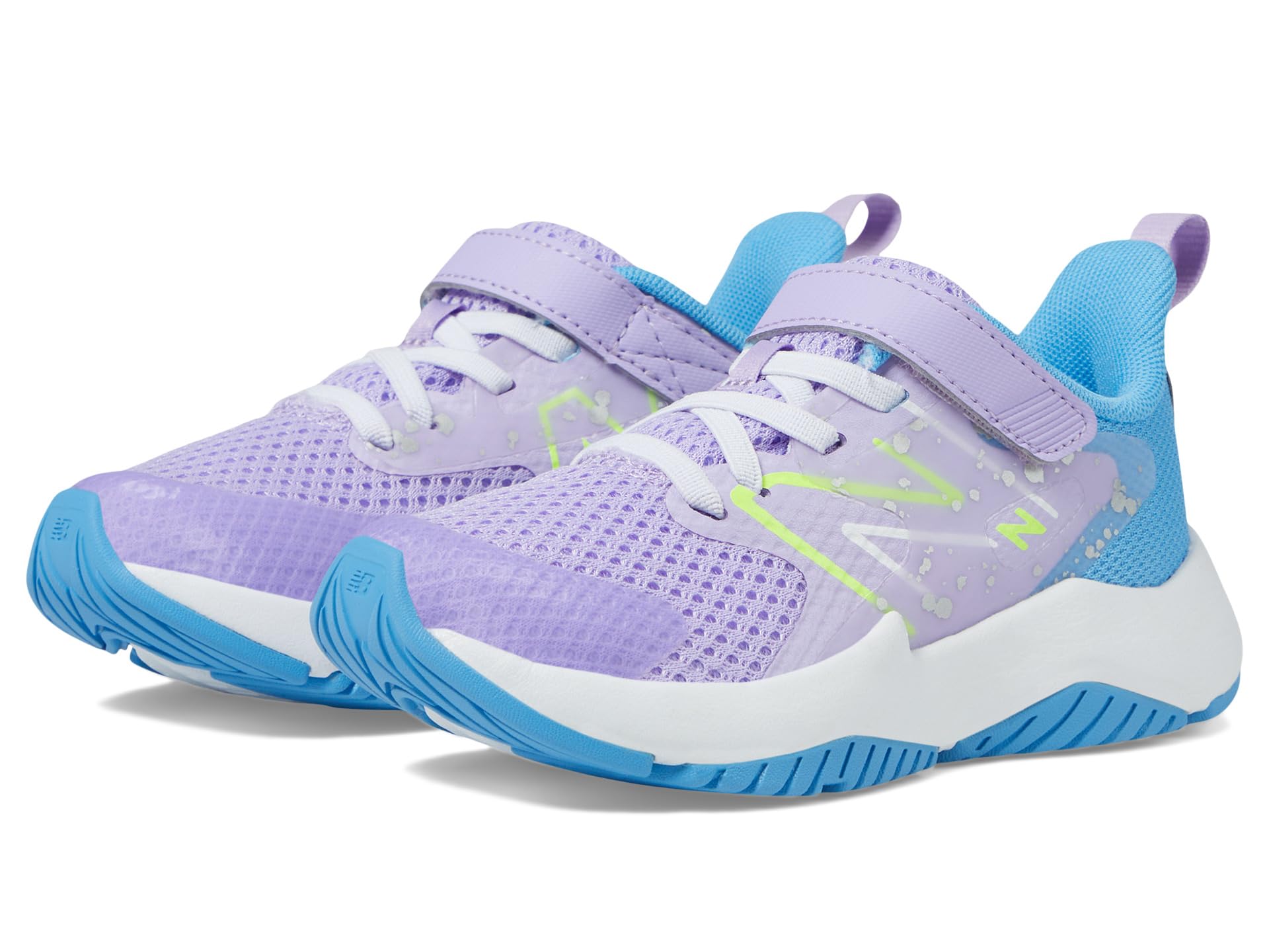 

Кроссовки New Balance Kids Rave Run V2 Bungee Lace With Top Strap, Lilac Glo/Sky Blue