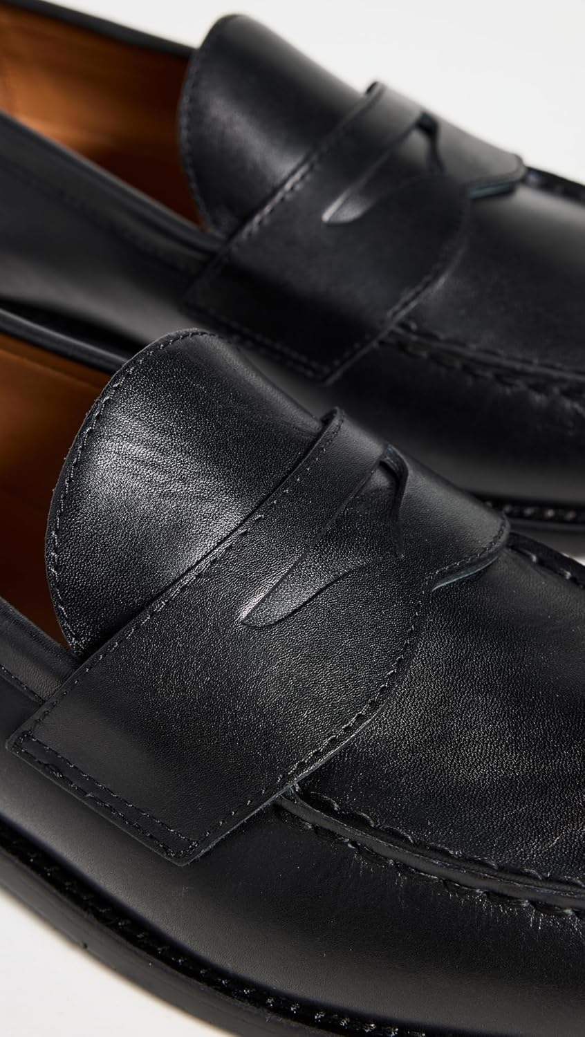 POLO RALPH LAUREN Men's Alston Leather Penny Loafers, Black — фото 4