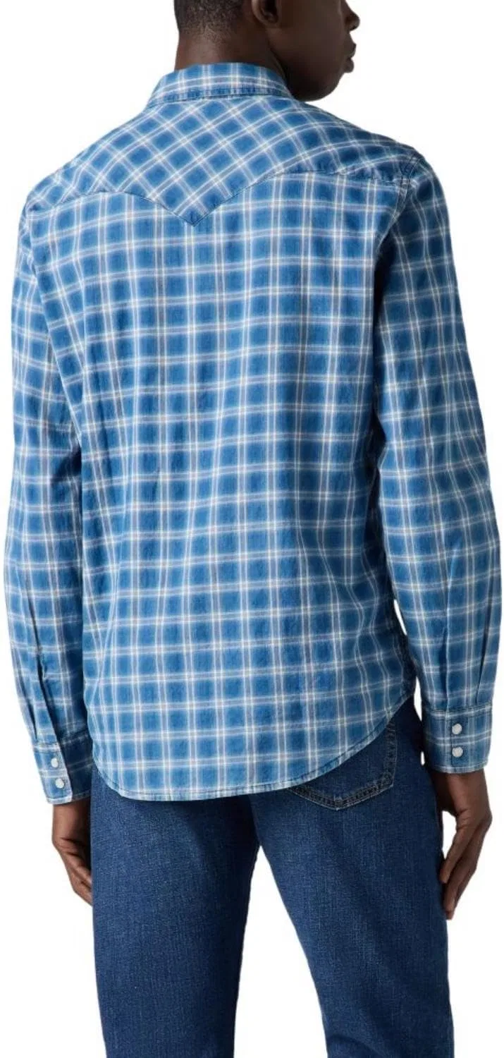 Рубашка ковбойская Levi's, Weaver Indigo Shadow Plaid, синий — фото 2