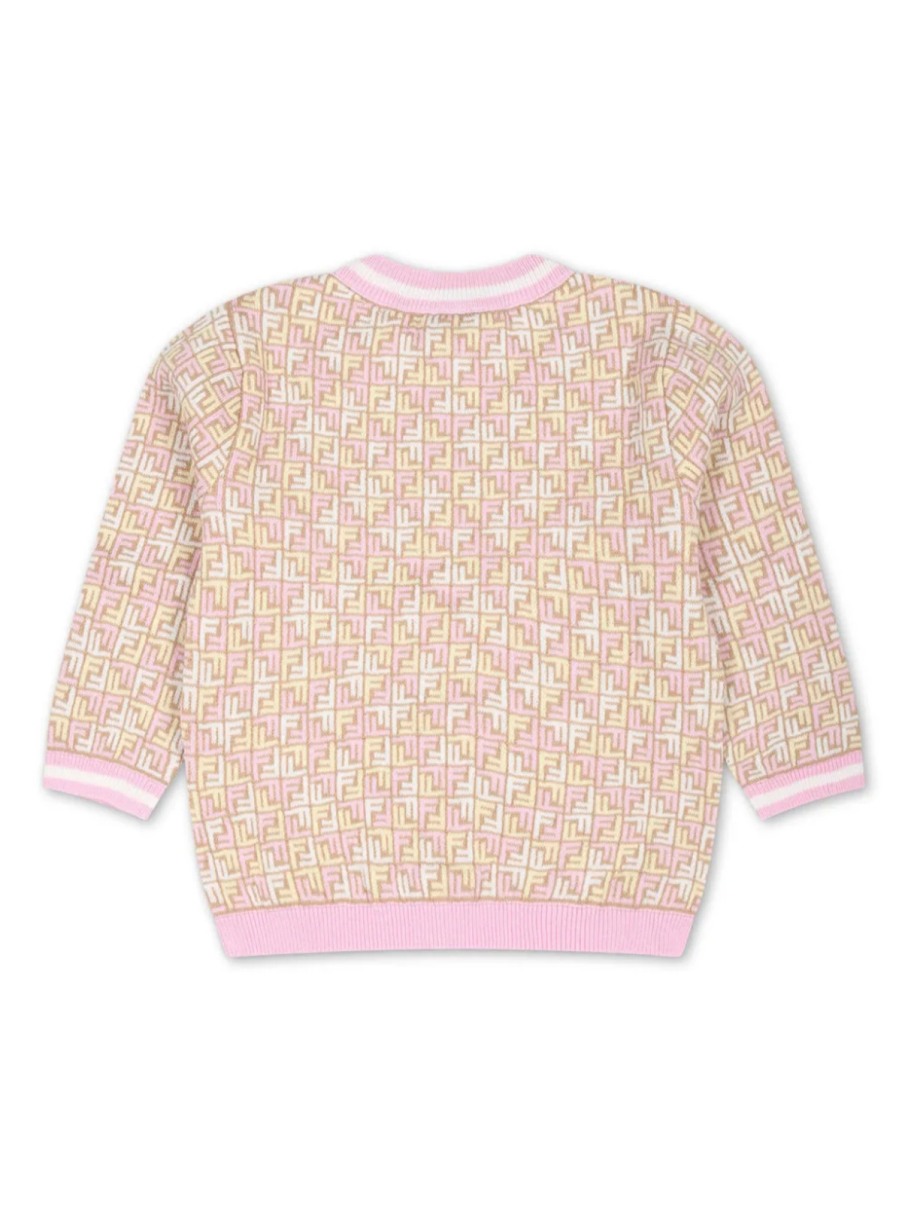 Кардиган с логотипом FF Fendi Kids, нейтральный — фото 2