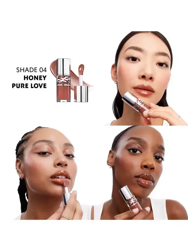 Блеск для губ Loveshine Plumping Lip Oil Gloss Yves Saint Laurent, 4 Honey Pure Love — фото 3