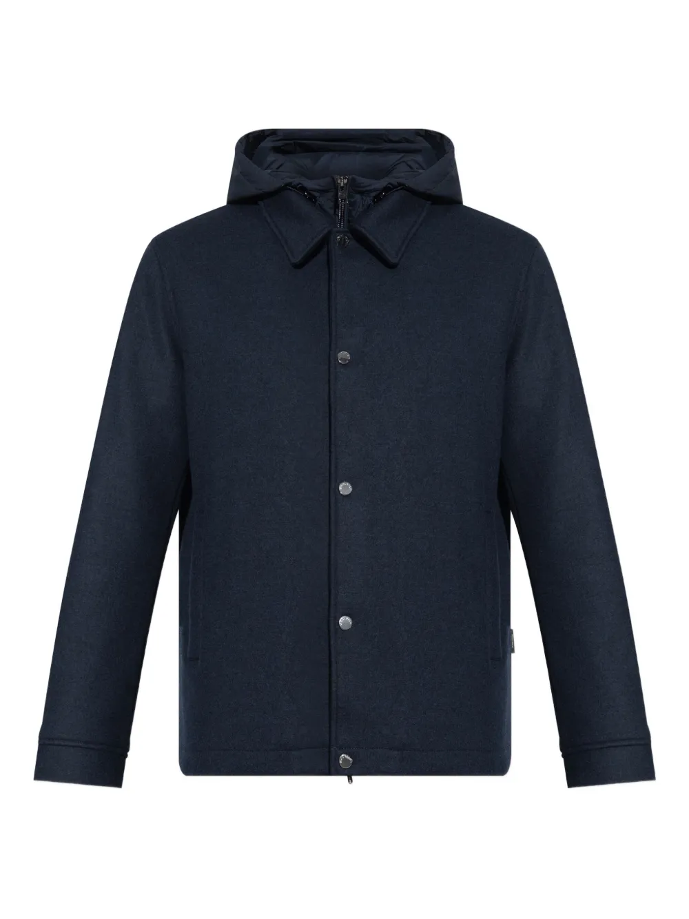 

Куртка с капюшоном на пуговицах WOOLRICH, синий