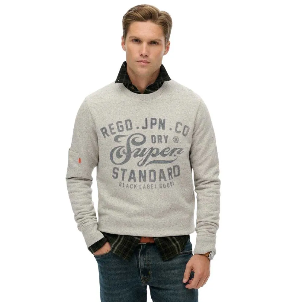 

Толстовка Superdry Industrial Relaxed Fit, серый
