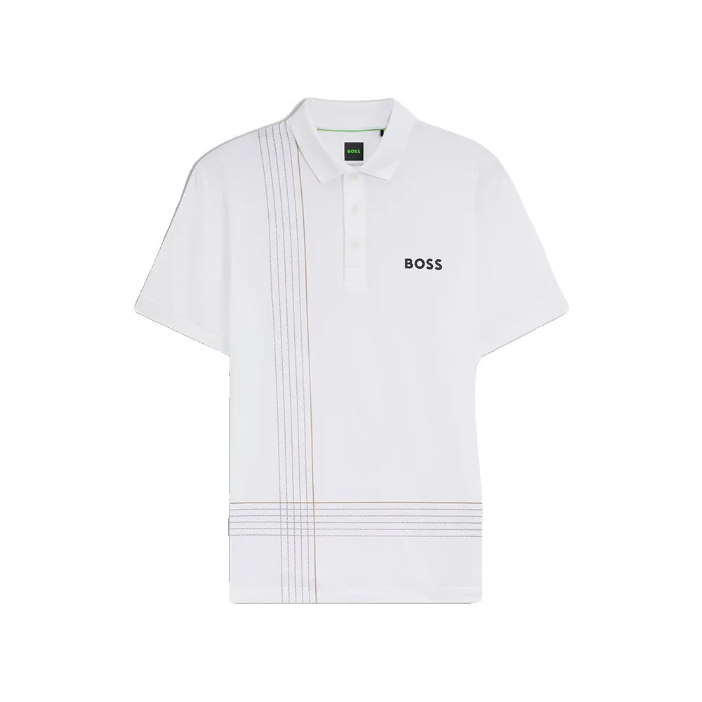 

Поло BOSS Check Toc 10267204 01, белый