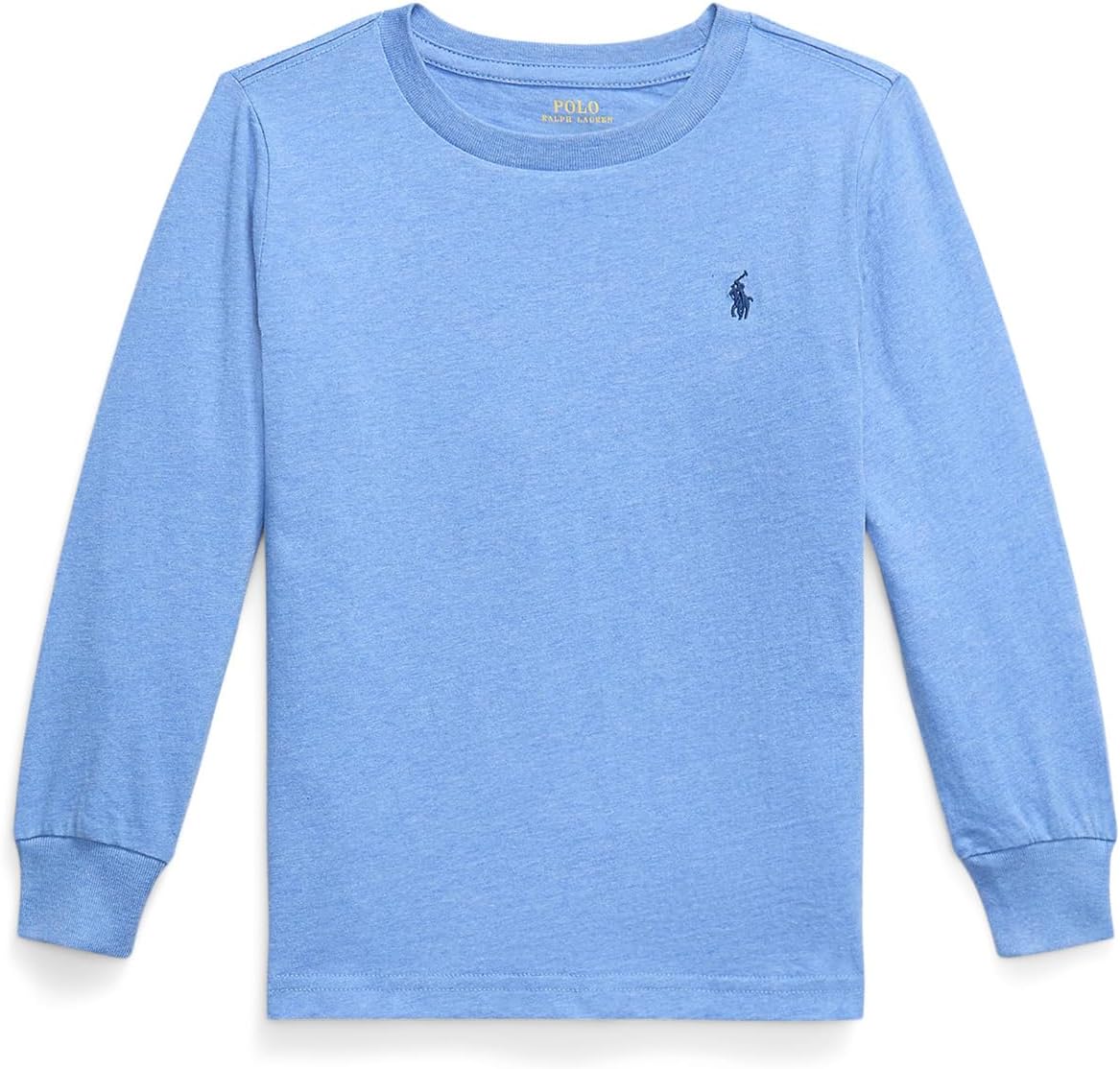 Футболка Polo Ralph Lauren Kids Cotton Jersey Long Sleeve Tee, цвет Soft Royal Heather