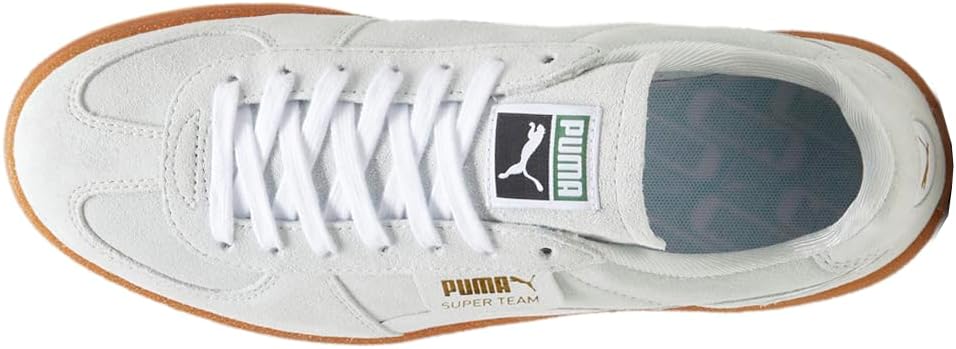 Мужские кроссовки PUMA Super Team из замши с шнуровкой, повседневные - серые — фото 4
