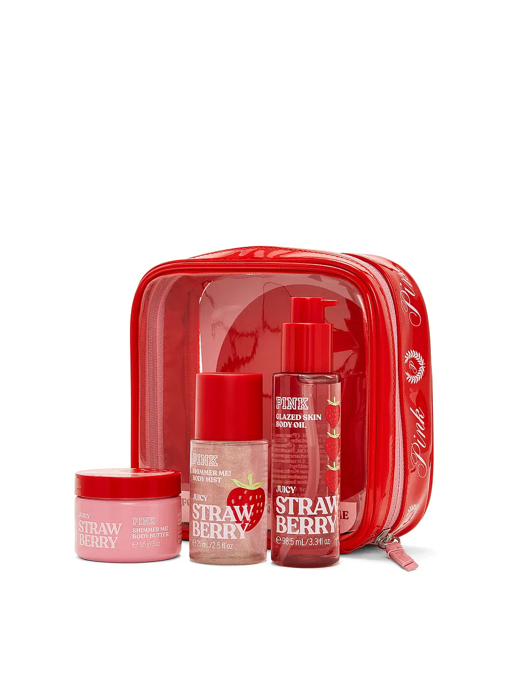 Женский подарочный набор косметики Victoria's Secret Let's Glow Away Body Care, Strawberry