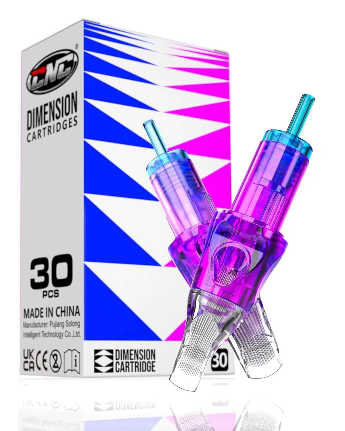 Одноразовые картриджи для тату-игл CNC Mixed #10 Bugpin Curved Magnum Shader, 30 шт. Cnc