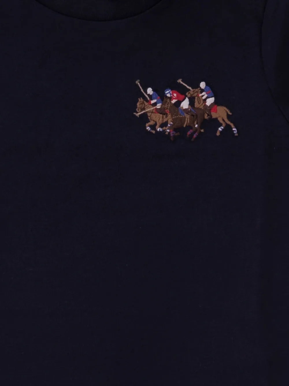 Футболка с вышивкой Polo Ralph Lauren Kids, синий — фото 3