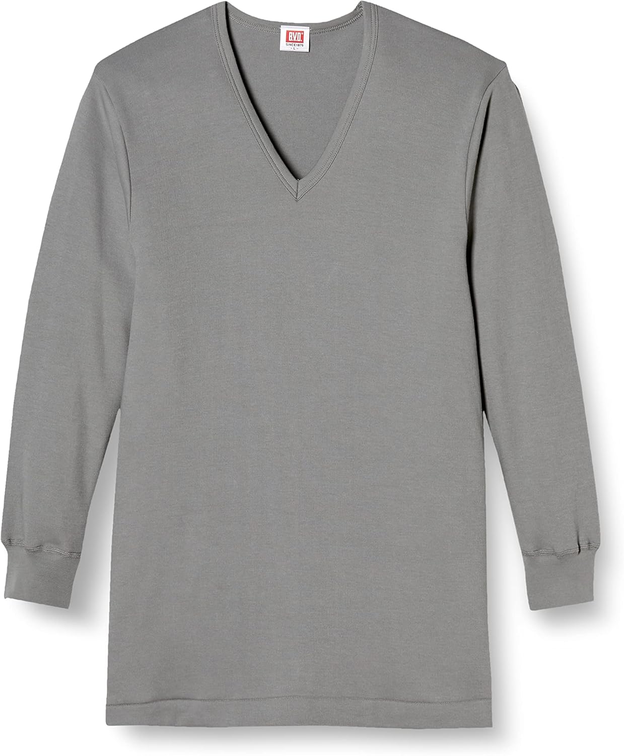 

Мужская футболка B Bui Di, теплая, хлопковая, на флисовой подкладке, с V-образным вырезом, увлажняющая, плотная, мягкая, 100% хлопок, гладкая вязка Atrox Bvd, серый