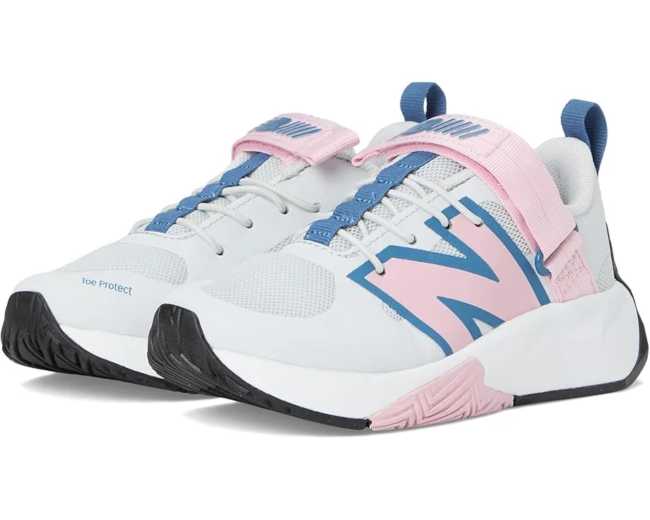 Кроссовки New Balance Kids Fuelcell Play v1 Hook-and-Loop (Little Kid), Quartz Grey/Rose Sugar/Sea Stone