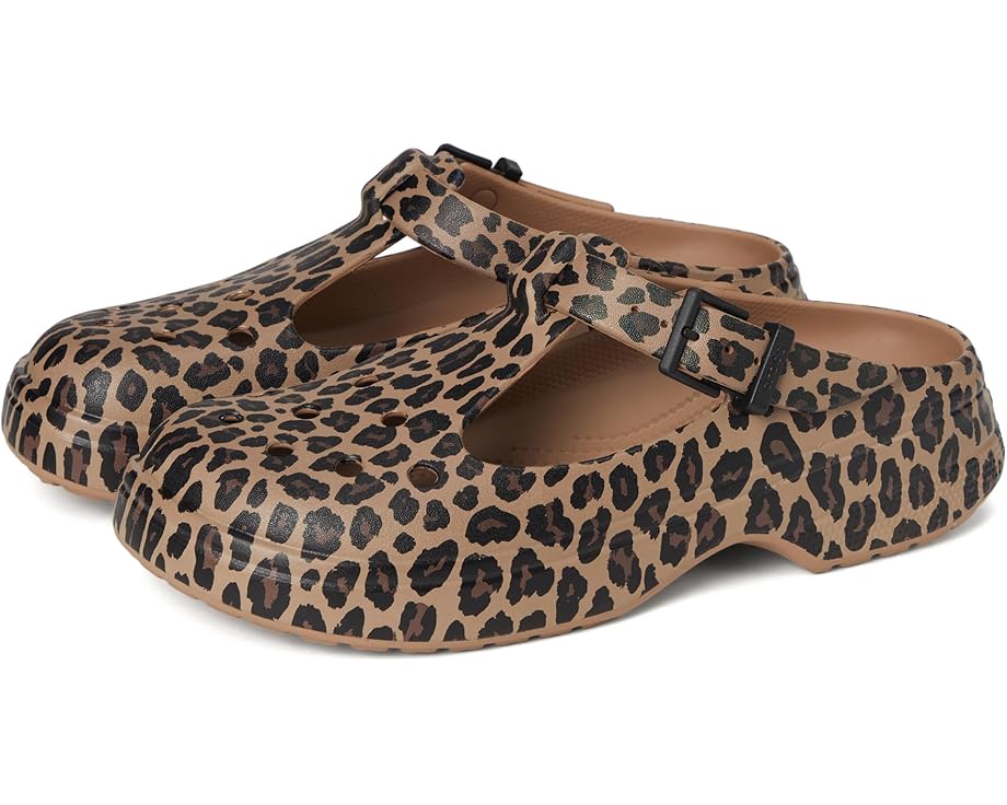 Сабо Crocs Classic Mary Jane Clogs, Mary Janes for, цвет Sepia/Leopard