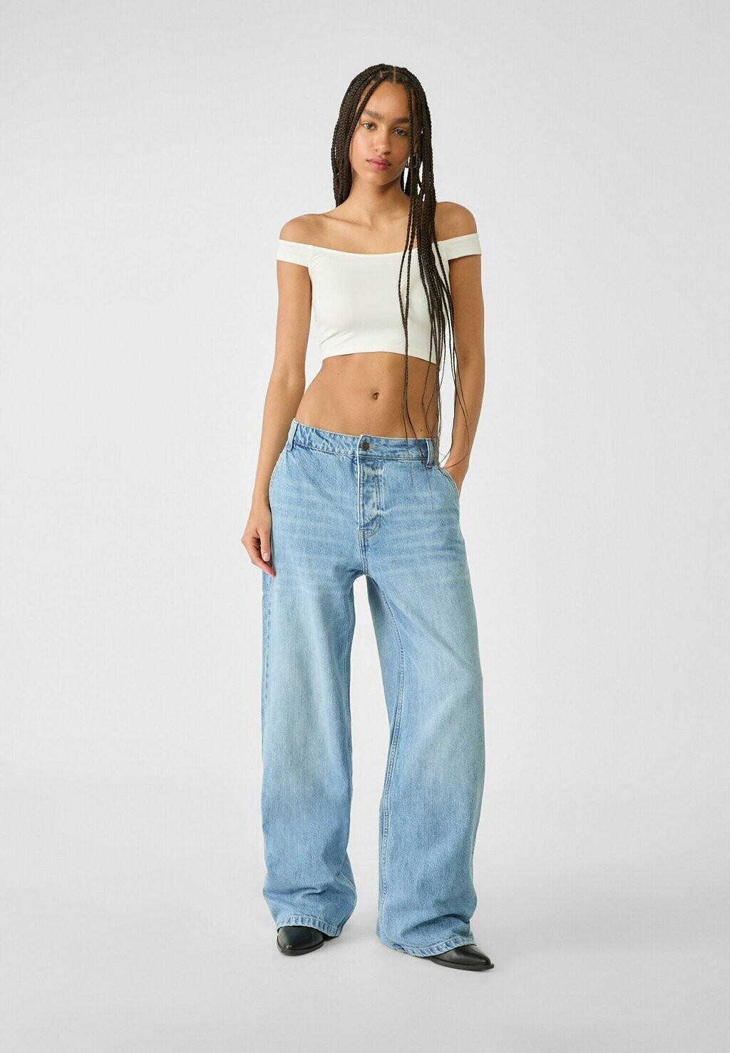 

Джинсы свободного кроя LOOSE BAGGY Stradivarius, цвет Raw Denim