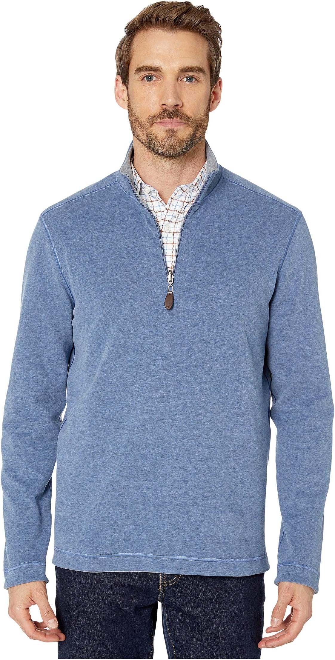 

Свитер Reversible 1/4 Zip Johnston & Murphy, цвет Blue/Gray