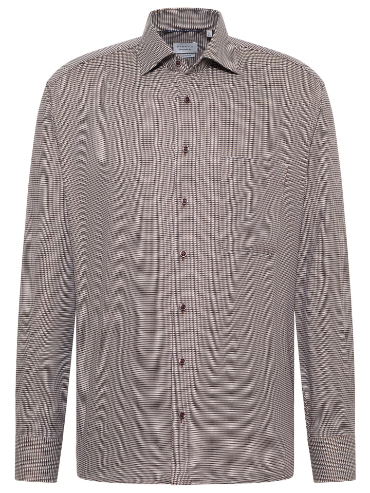 

Рубашка COMFORT FIT серо-коричневого цвета Eterna