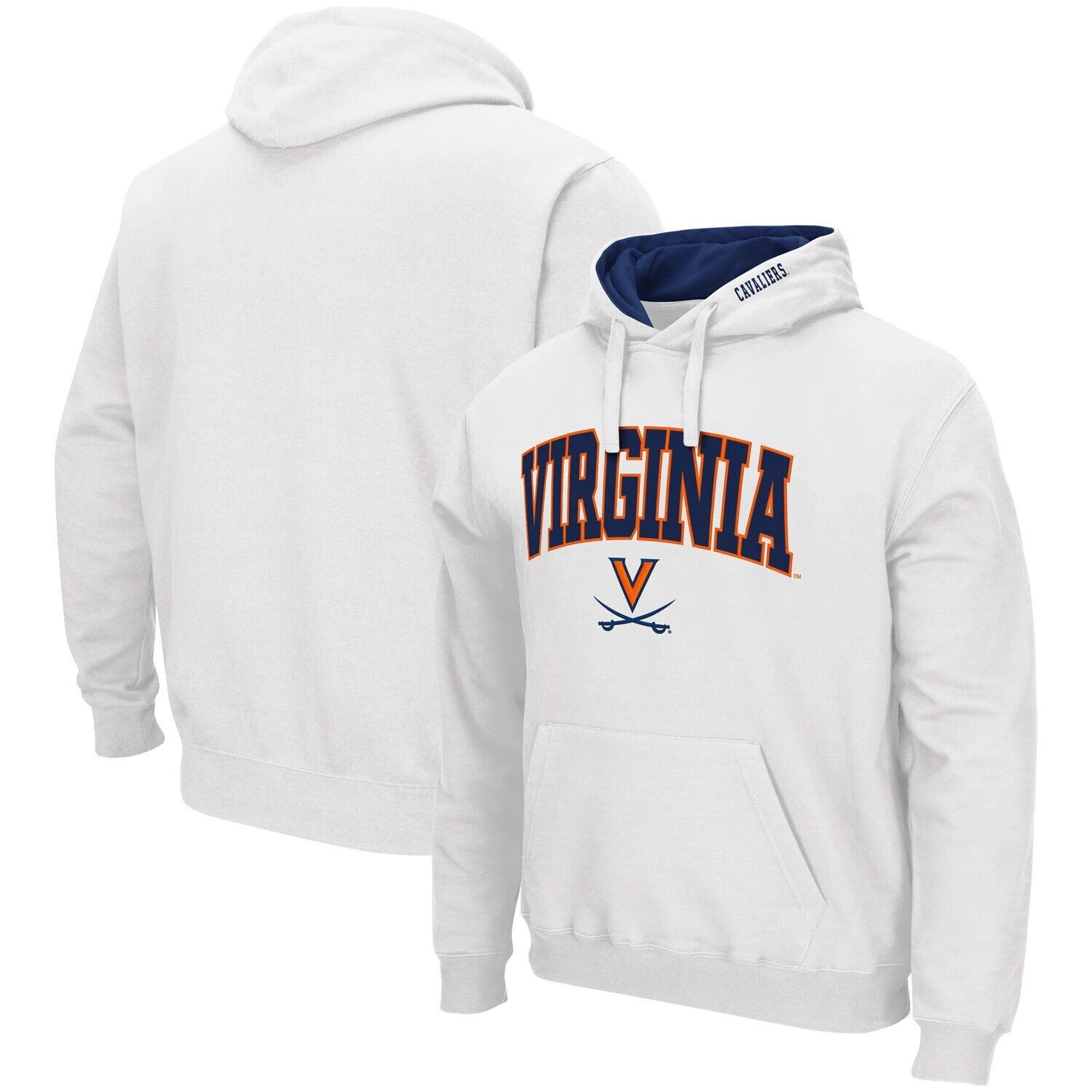 

Мужской белый пуловер с капюшоном Virginia Cavaliers Arch & Logo 3.0 Colosseum