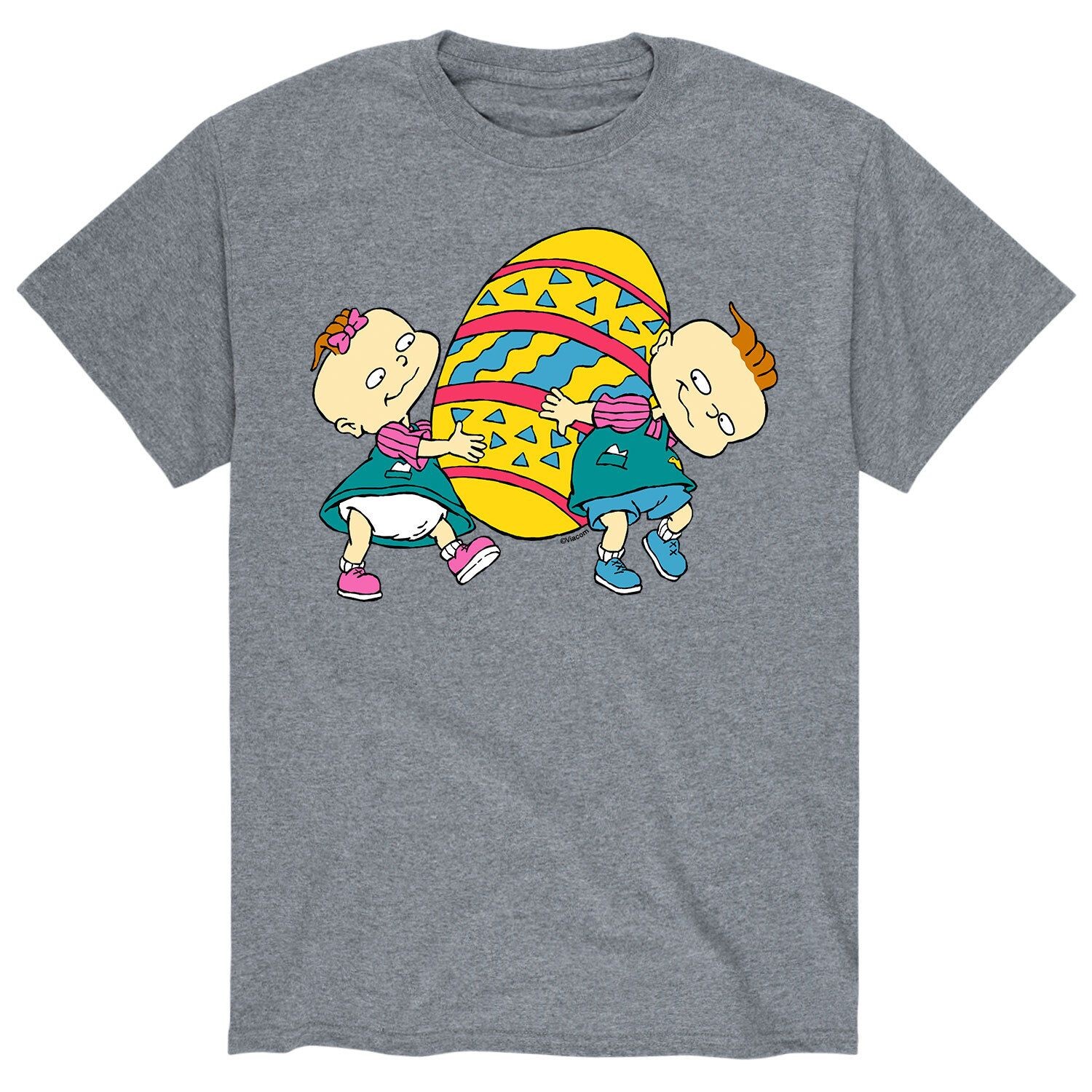 

Мужская футболка Rugrats «Пасхальная охота» с большим яйцом Licensed Character