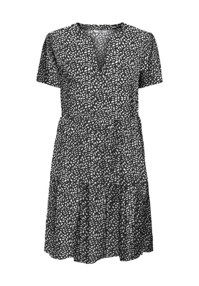 

Платье с воланами разрезом по горловине коротким рукавом Only, мультиколор