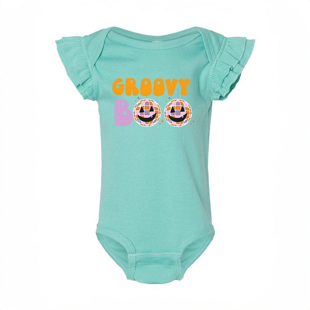 

Боди Groovy Boo Baby с развевающимися рукавами The Juniper Shop, цвет Seafoam