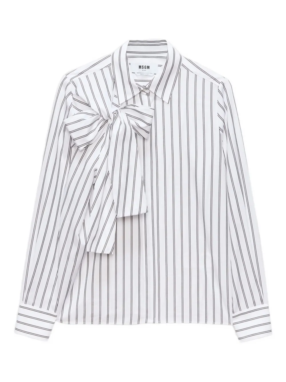 

Рубашка в полоску с бантом MSGM, белый