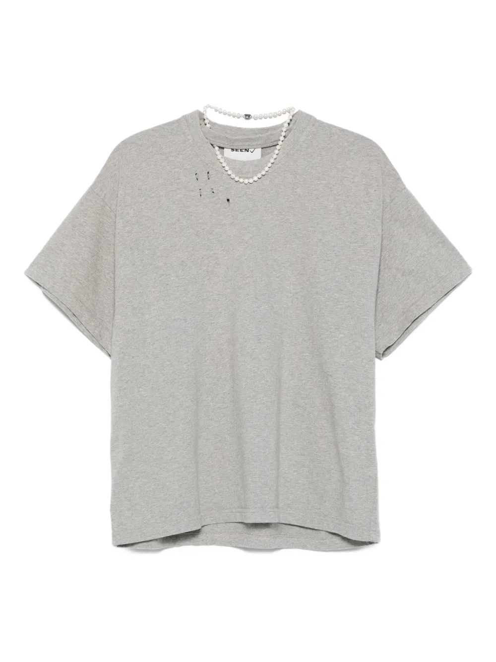 

Футболка с короткими рукавами Pearls Disruption с эффектом потертости Seen Users, серый