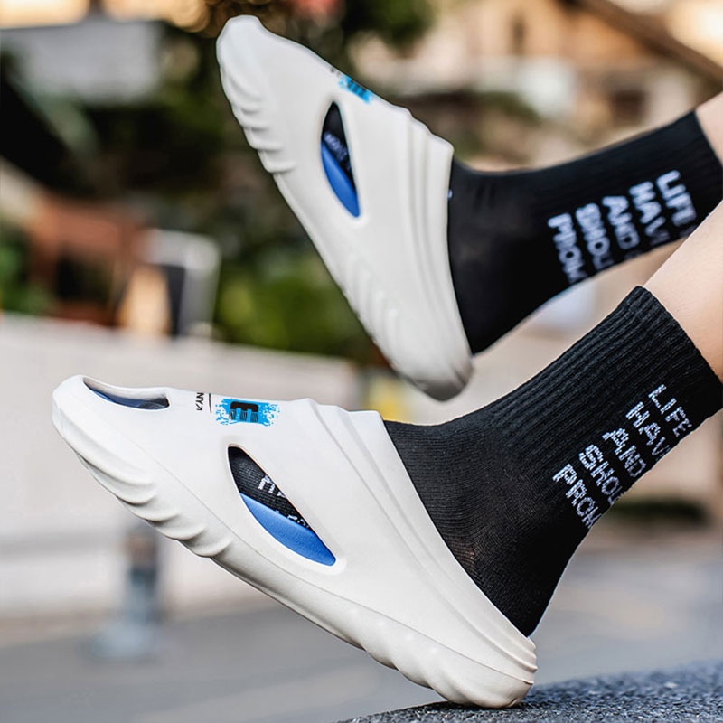 CariteSport Слайдеры мужские бело-голубые, цвет White Blue — фото 4