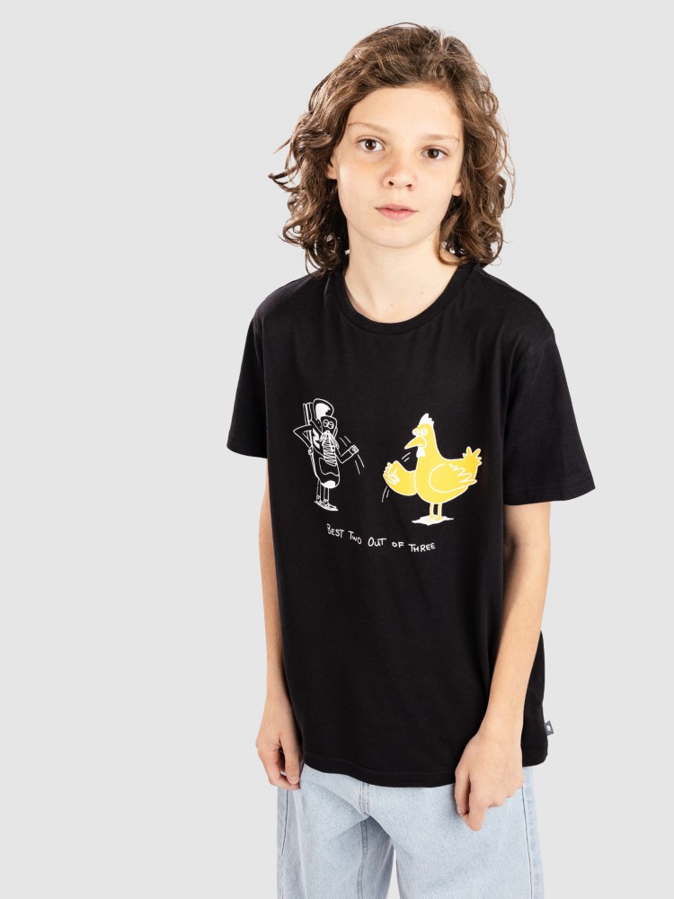 Футболка New Balance Chicken Or Newbie Graphic Kids T-Shirt, nb caviar — фото 3