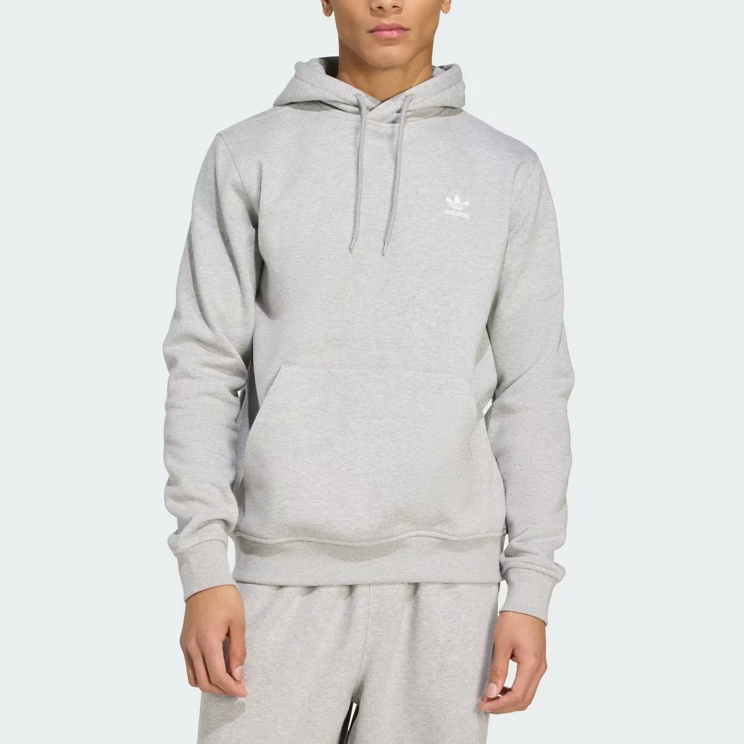 Худи Adidas Originals Trefoil Essentials Medium Gray — фото 2