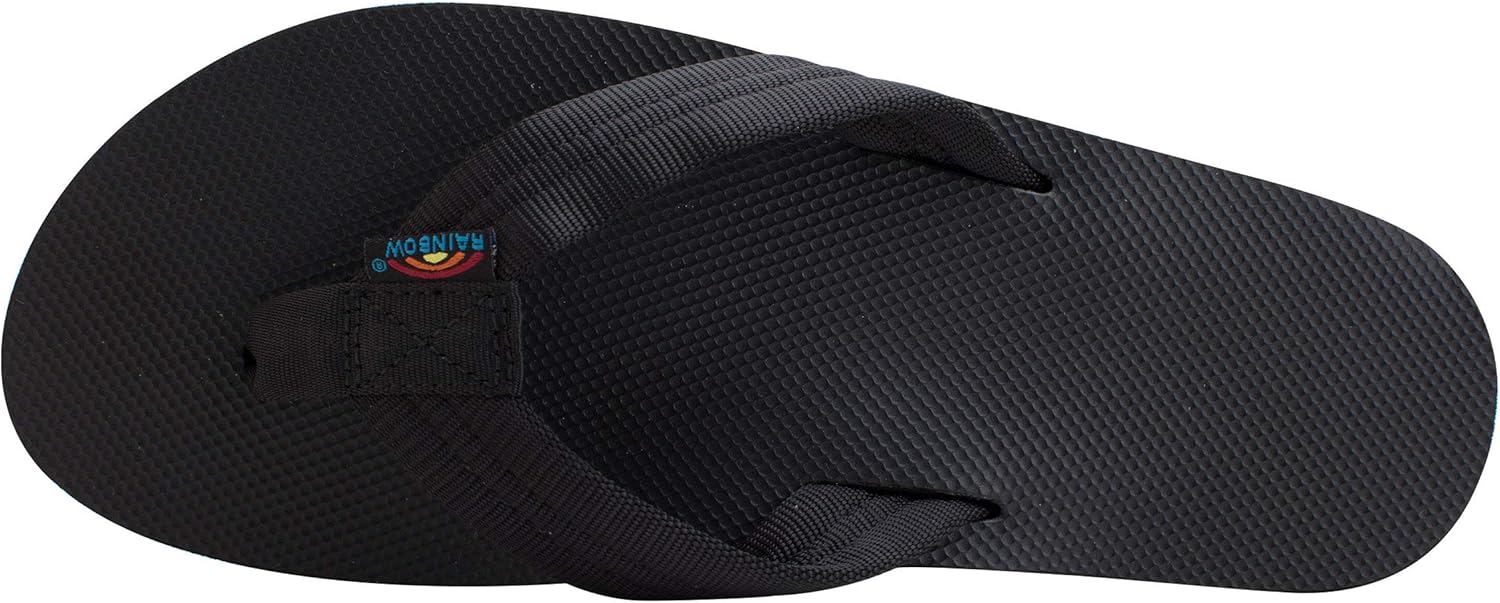 Мужские сандалии Rainbow Single Layer Soft Top 1" с верхом из мягкого материала и ремешком из нейлона, наполненным EVA Rainbow Sandals, черный — фото 3