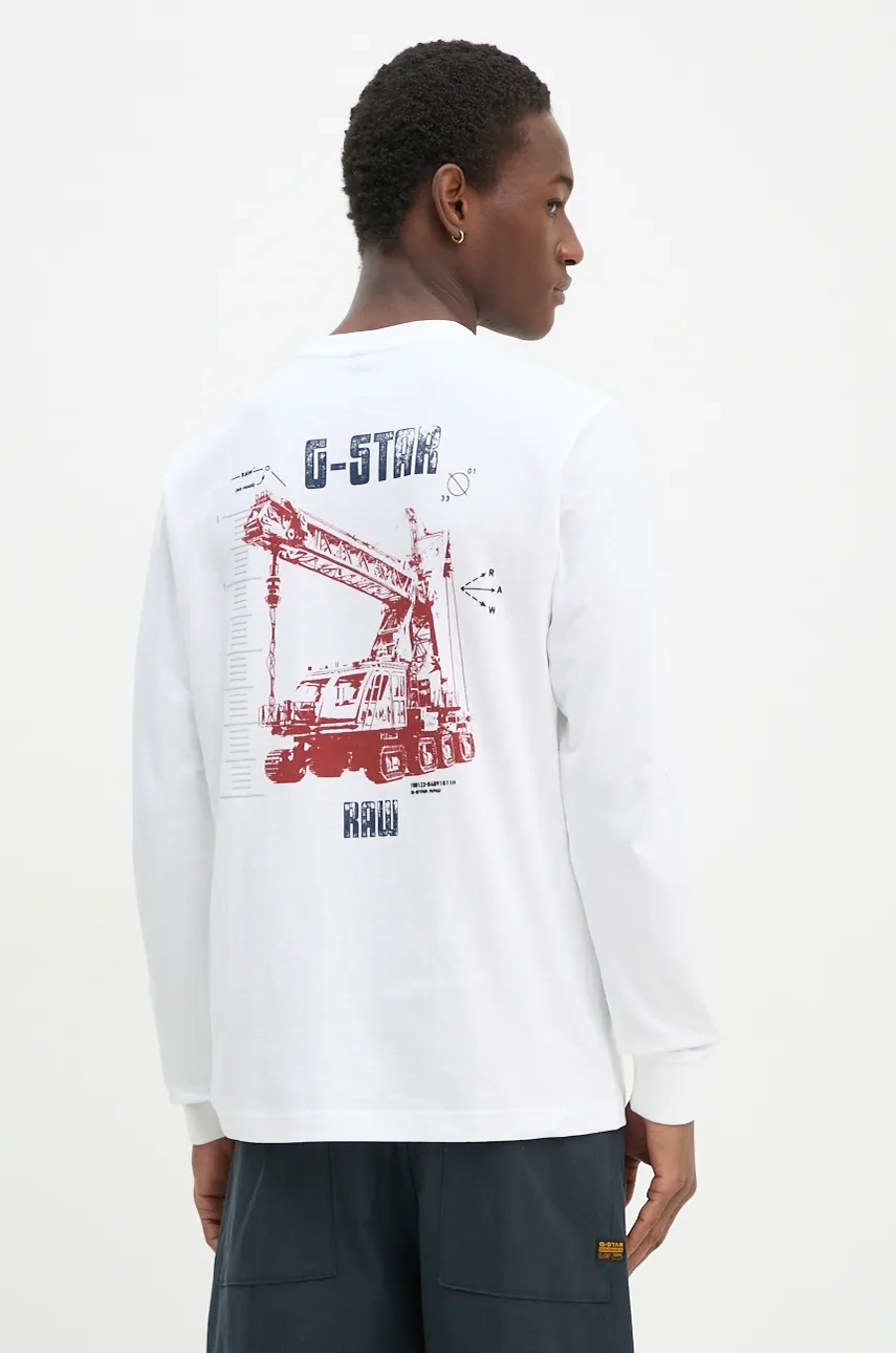 

Хлопковый топ с длинными рукавами G-Star Raw, белый