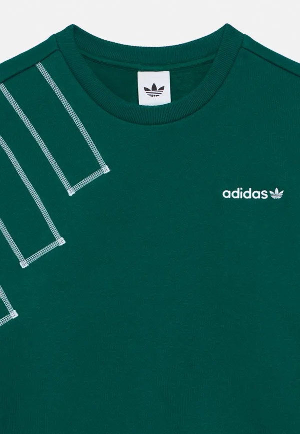 Свободная блочная толстовка для подростков Adidas Originals, Collegiate Green — фото 4