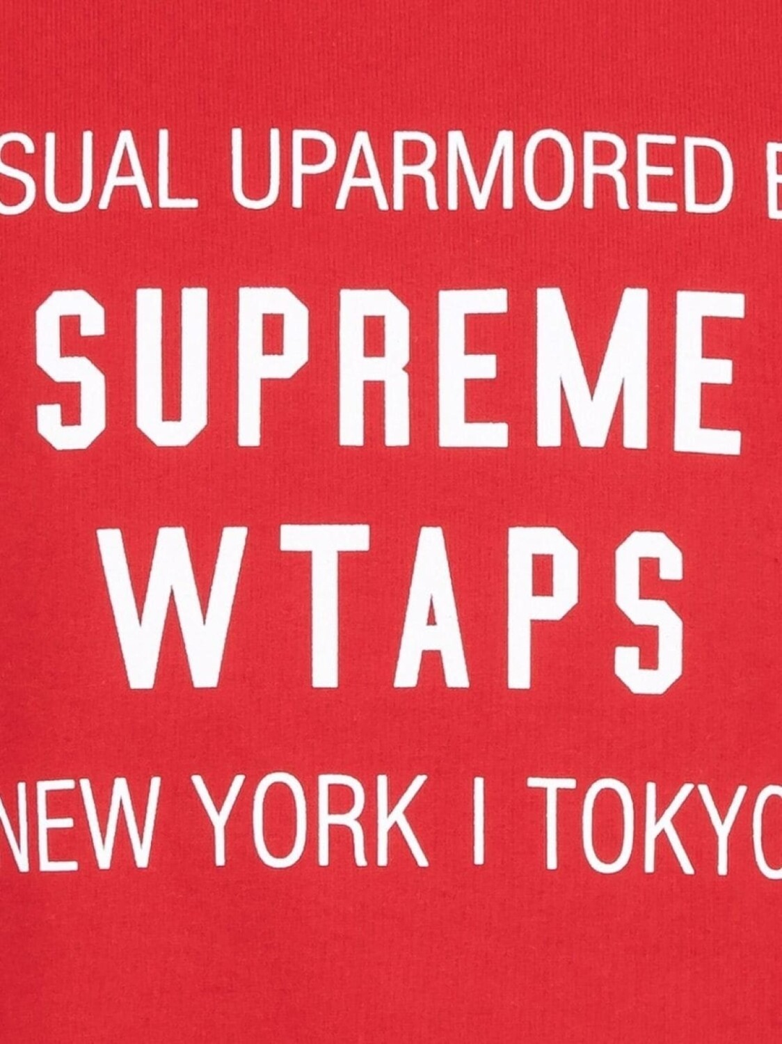 Supreme толстовка из коллаборации с WTAPS, красный — фото 2