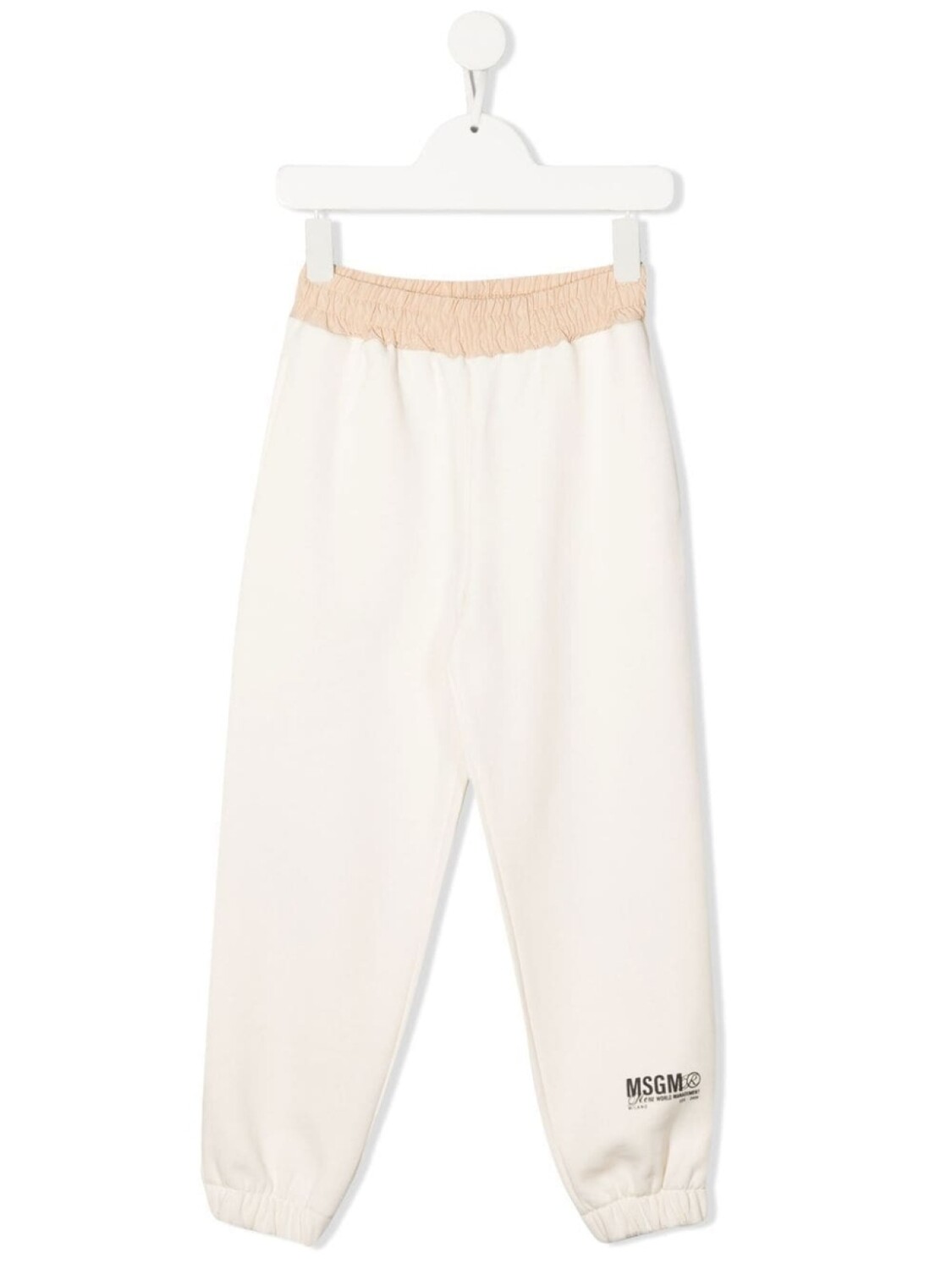 

MSGM Kids брюки с логотипом, нейтральный цвет