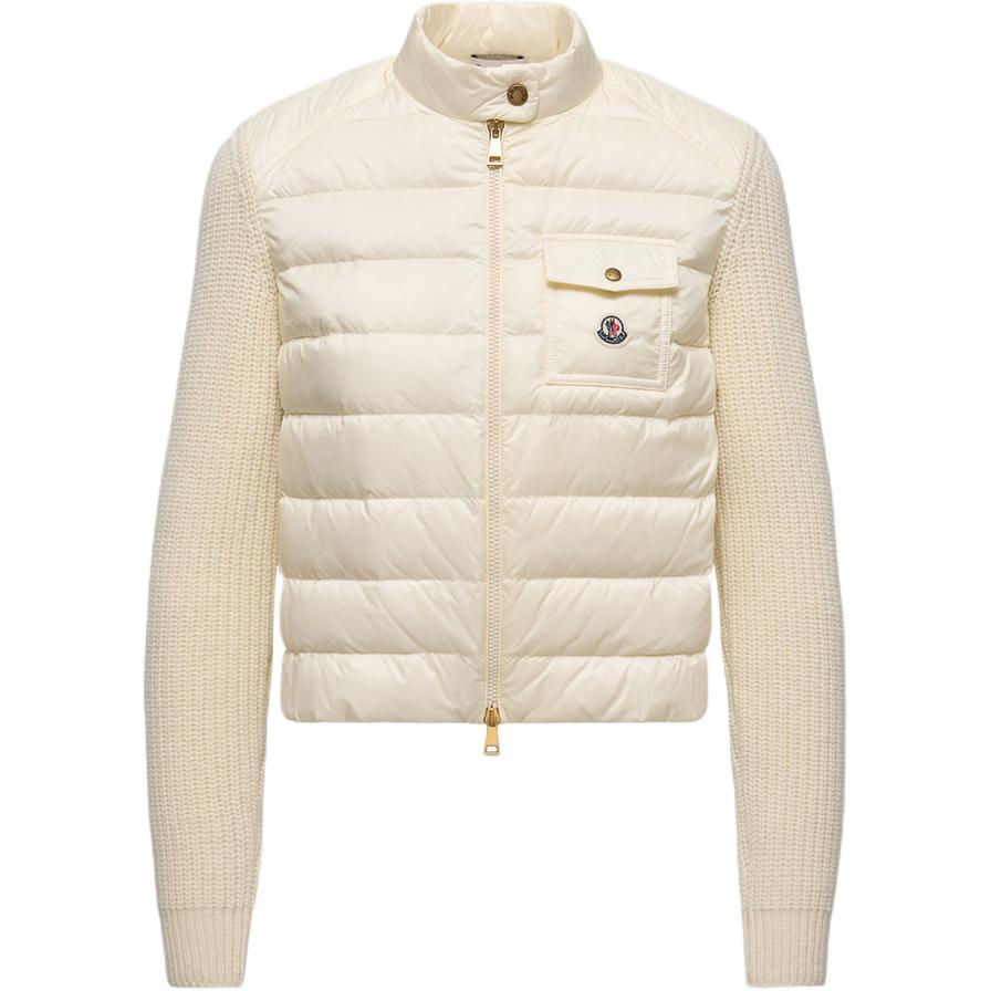 

Moncler Кардиган с накладным нагрудным карманом, Ecru