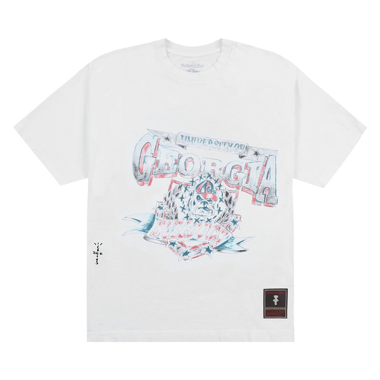 

Футболка Cactus Jack By Travis Scott Cactus Jack by Travis Scott x Mitchell & Ness University Of Georgia Handdrawn Tee, белый