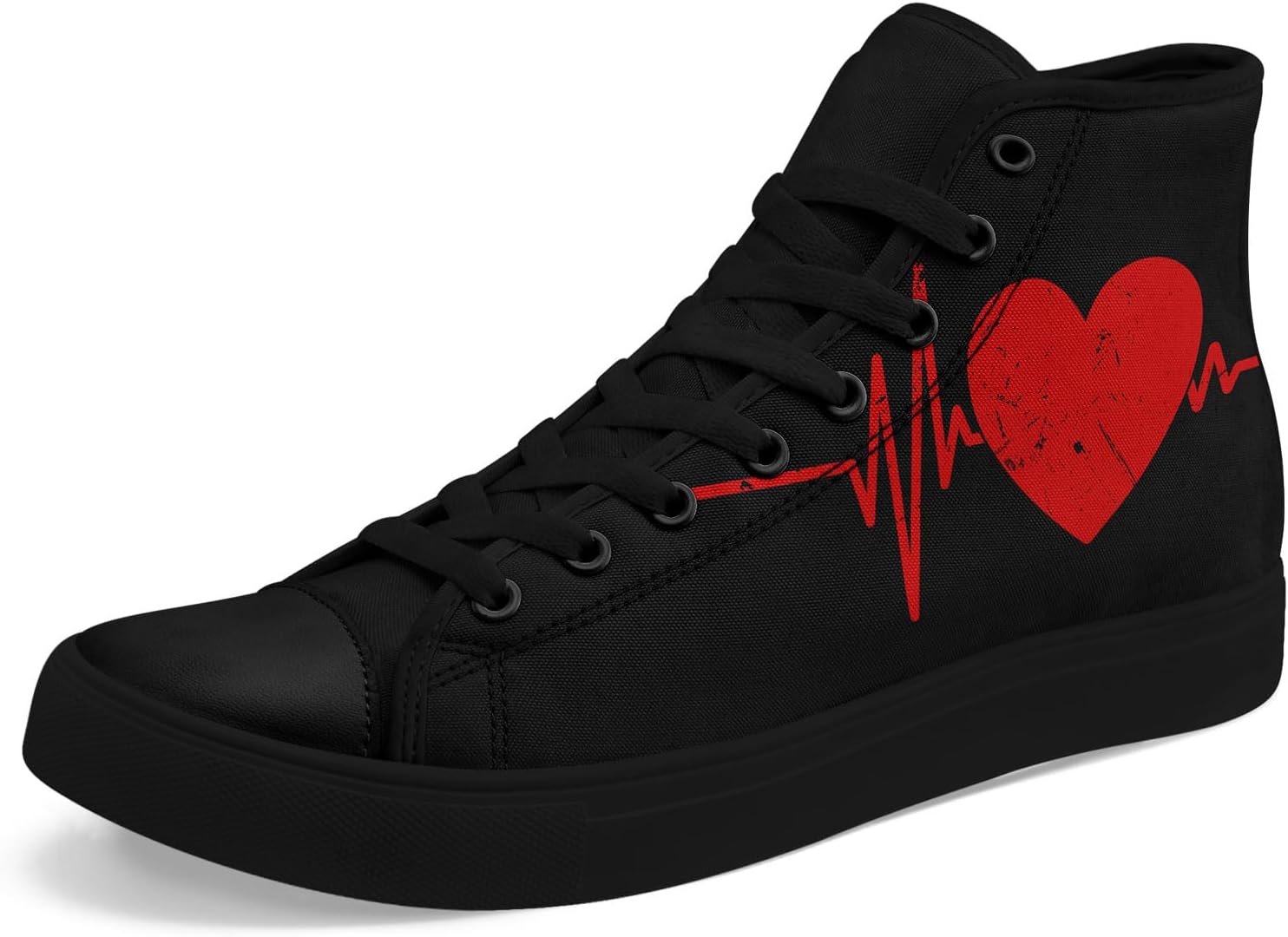 

Высокие кеды для мужчин и женщин - романтический дизайн, стильные повседневные кроссовки для прогулок, модный подарок для любимого Coolcustomize, красный