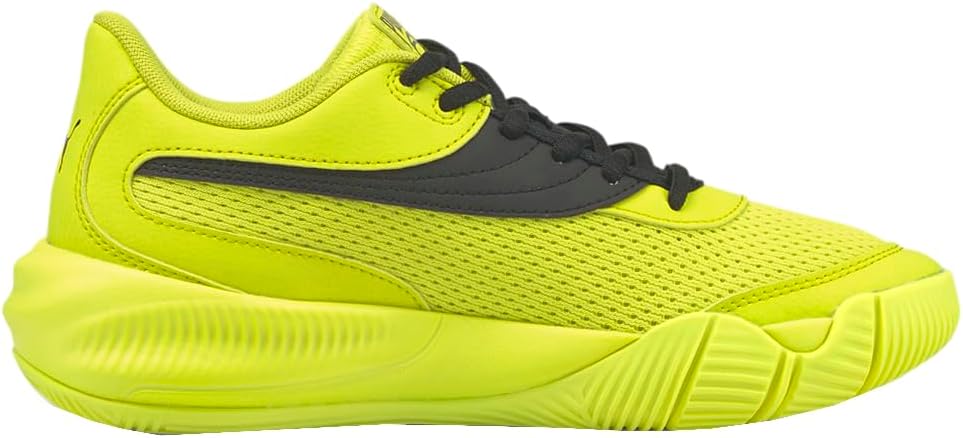 Баскетбольные кроссовки Puma Triple, High Risk, красно-черные, размер 6,5 US, унисекс, для детей старшего возраста, желтый — фото 2